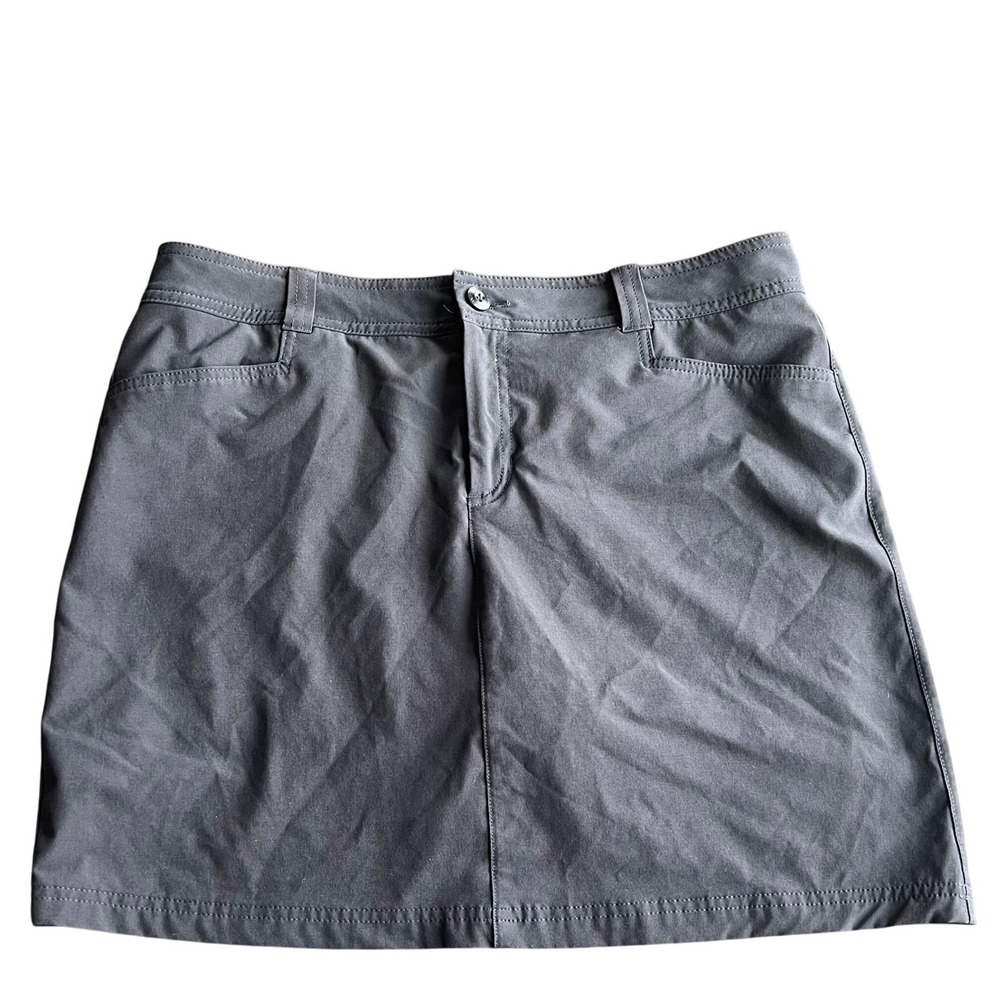 Eddie Bauer Womens Skort Skirt 12 Black Hiking Golf‎ MomCore Pickleball Golf